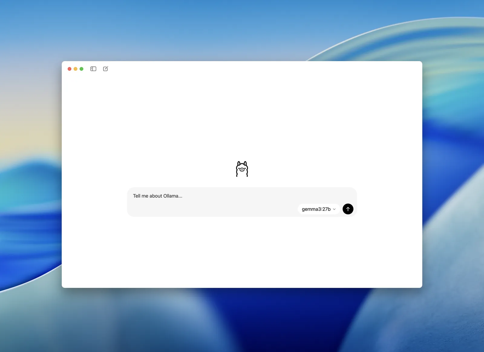 หน้าตา UI ของ Ollama